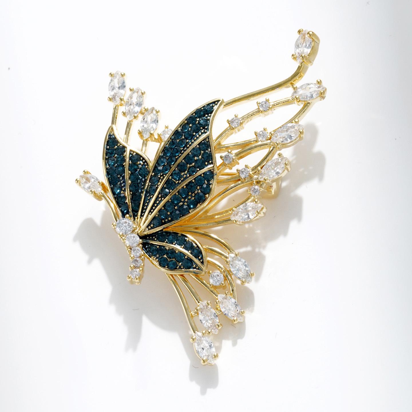 Bo Xin Yun Personalized Crystal Butterfly Brooch Pin Jewelry Corsage Accessory