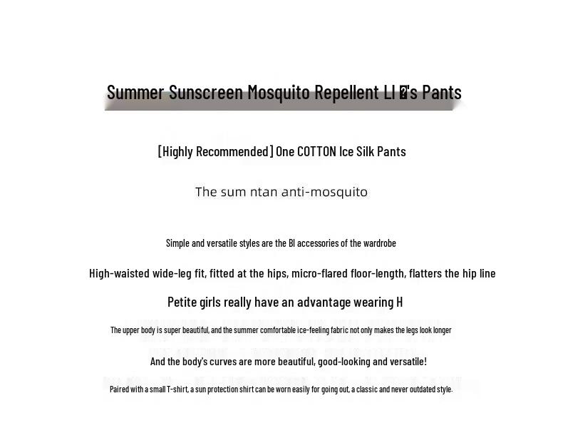 Langsha Women's High-Waist Ice Silk Flare Pants