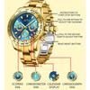 Fashion Men Watch Luminous Waterproof Chronograph Date Man Wristwatch Big Dial Stainless Steel Quartz Analog Watches Reloj