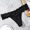 Sexy Lace G String Panties Low Waist Transparent Hollow Out T Back Comfortable Transparent Knickers