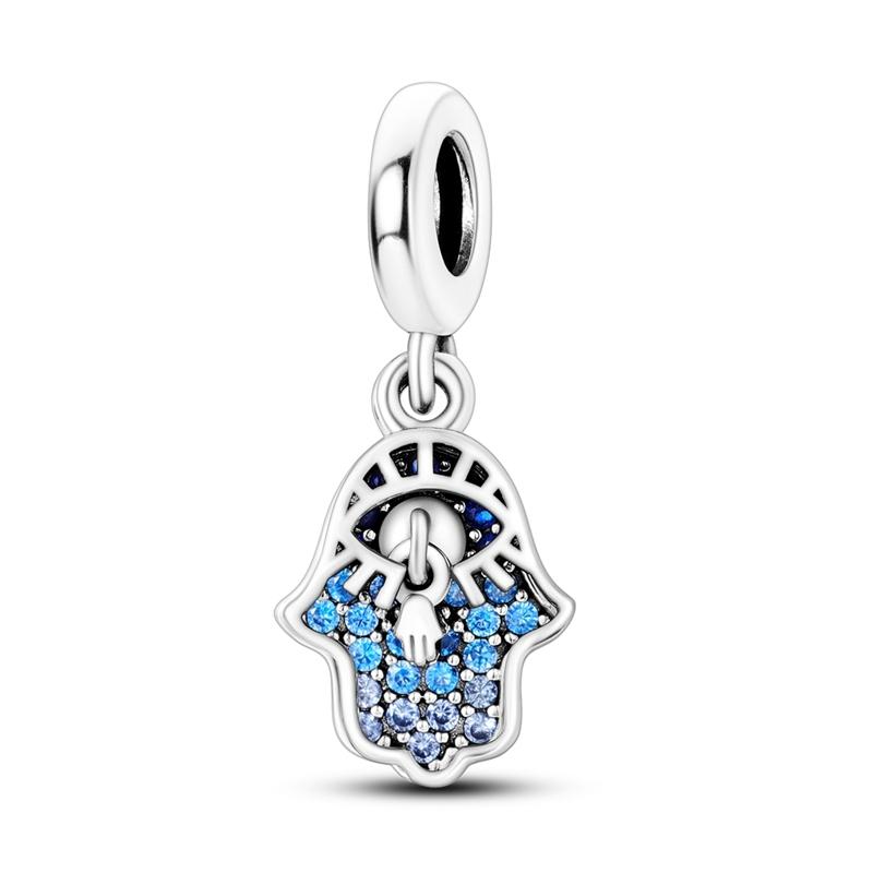 Original 925 Silver Easter Charms Angel Zircon Cross Beads Pendants Fit Original Bracelets For Women DIY Jewelry Gift