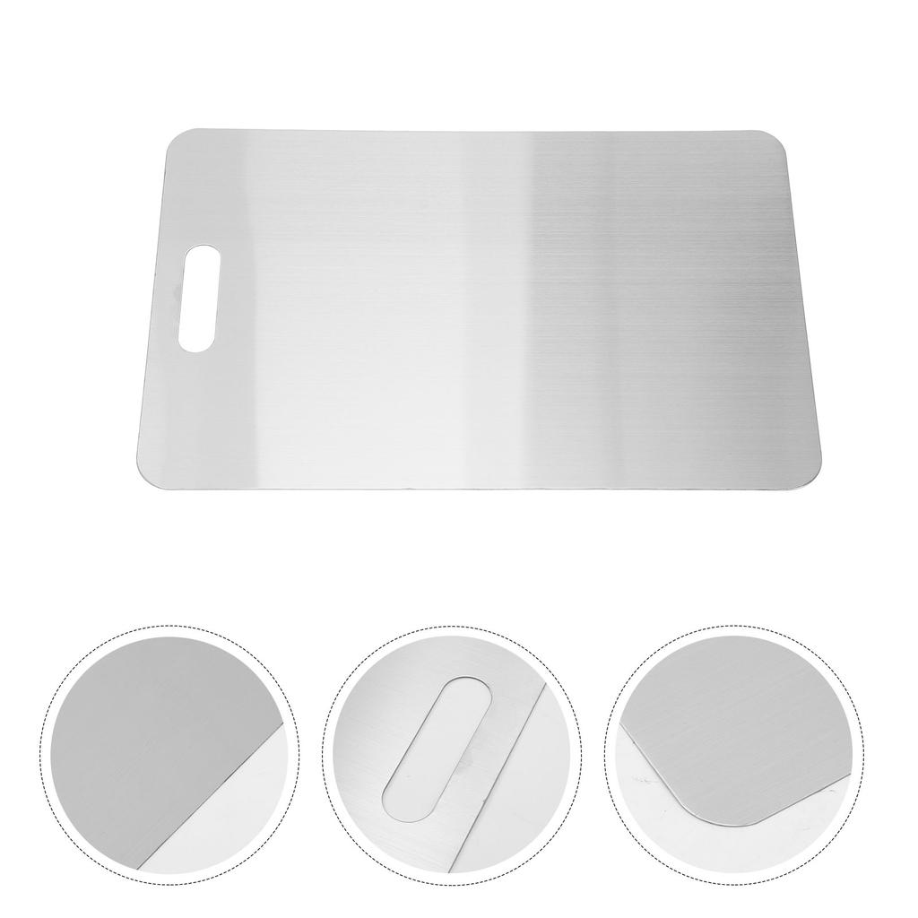 Stainless Steel Chopping Board Meat Cutting Block for Kitchen Walnut Sink Choppinng