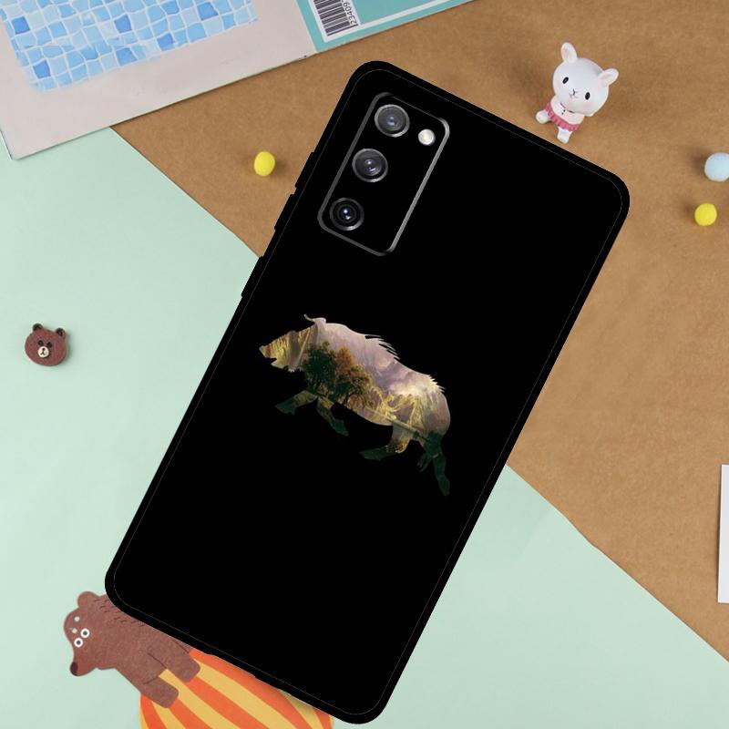Wild Boar Pig Brown Soft Case For Samsung Galaxy S25 Ultra S9 S10 S20 S22 S21 Plus S23 FE S24 Ultra Funda Cover