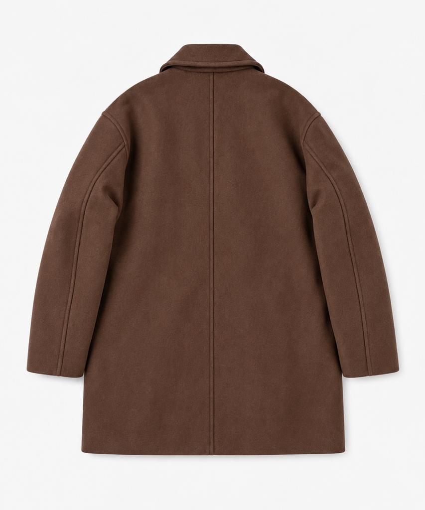 GRAYBLVD Evan Woolblend Half Coat (Brown)