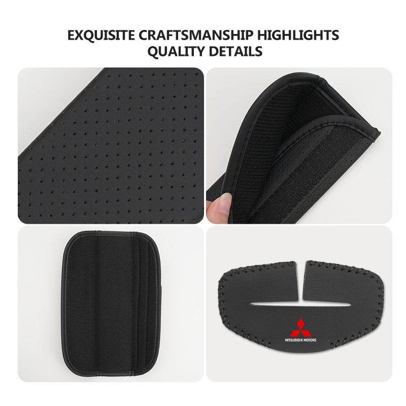 For Mitsubishi Universal Car Seat Belt Buckle Shoulder Pad Protective Cover Outlander Lancer L200 ASX Pajero Grandis Eclipse