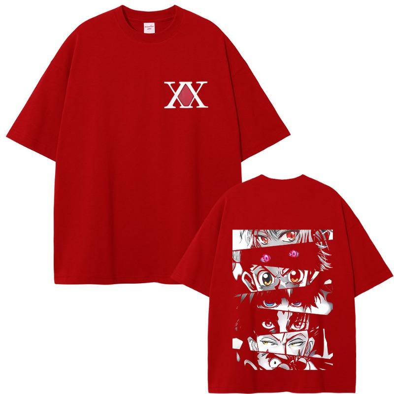 Anime Hunter X Hunter Eyes Graphic T-shirt Men Women Soft Cotton T Shirts Male Fashion Manga Oversized Streetwear