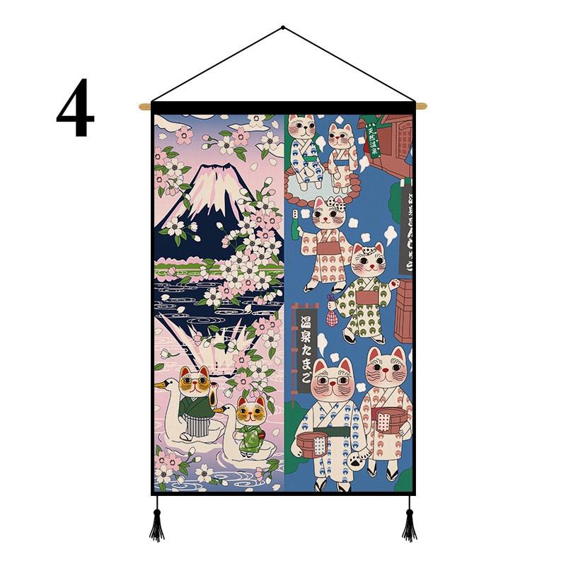 Canvas Painting Posters Japanese style Banner Flag Sushi Restaurant Decoration Home Decor Print Art Aisle Wall Art Canvas Painting for Living Room