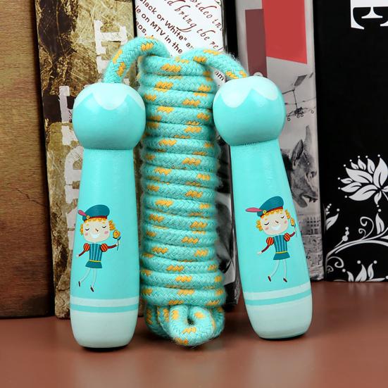 Sports Skipping Rope Anti-tangle Comfortable Grip Adjustable Cartoon Print Thickened Sports Anti-slip Strengthen Constitution Jump Rope Equipment