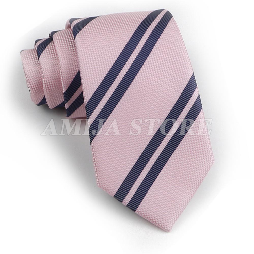 Men's Fashion Tie 7.5cm Tie Sage Green Orange Stripes Ties Business Meeting Suit Wedding Party Office Tie Men's Gift  Accessorie