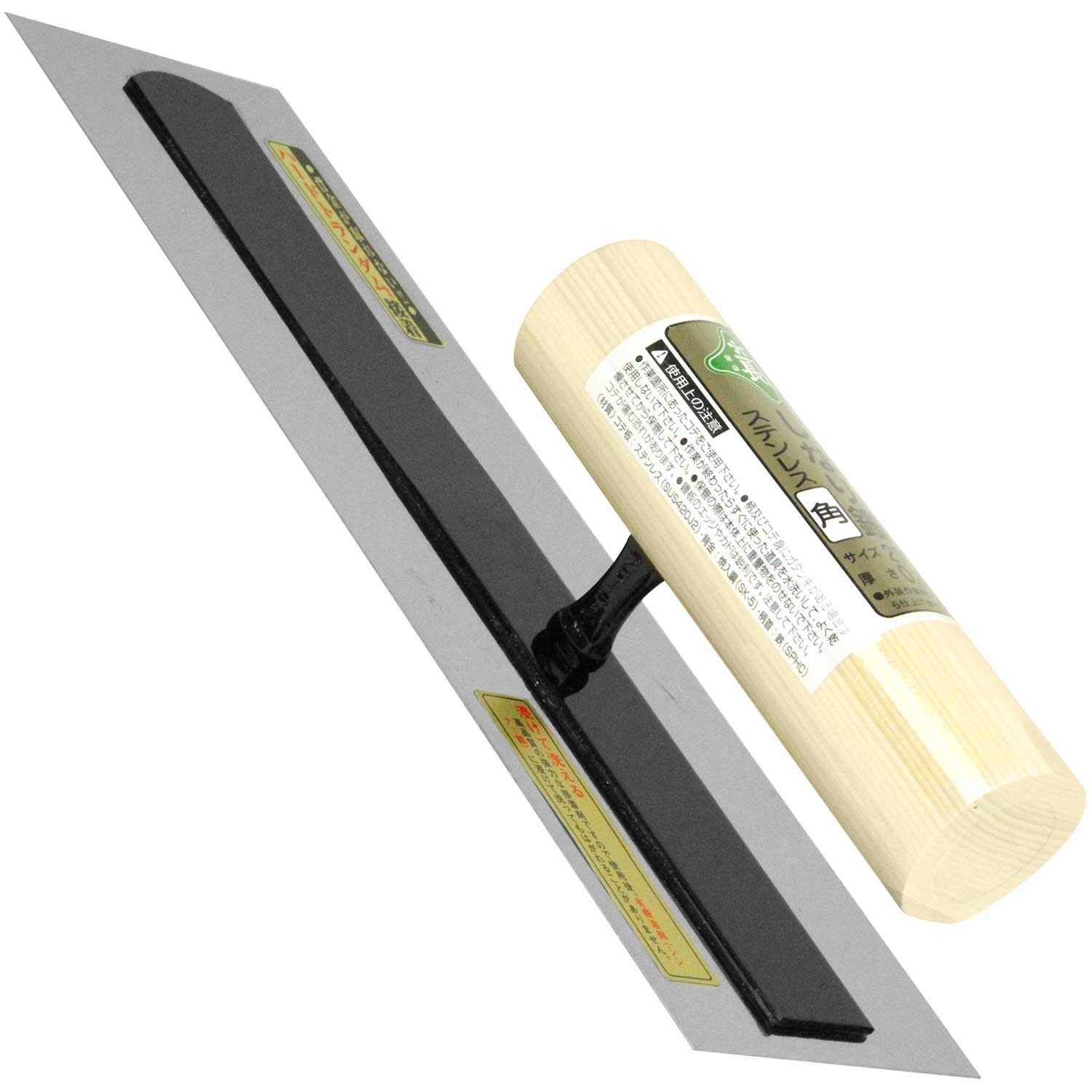 

Midoricho Civil Engineering Landscaping Flexible Stainless Steel 270mm Trowel, Square, 0.4mm Thick,