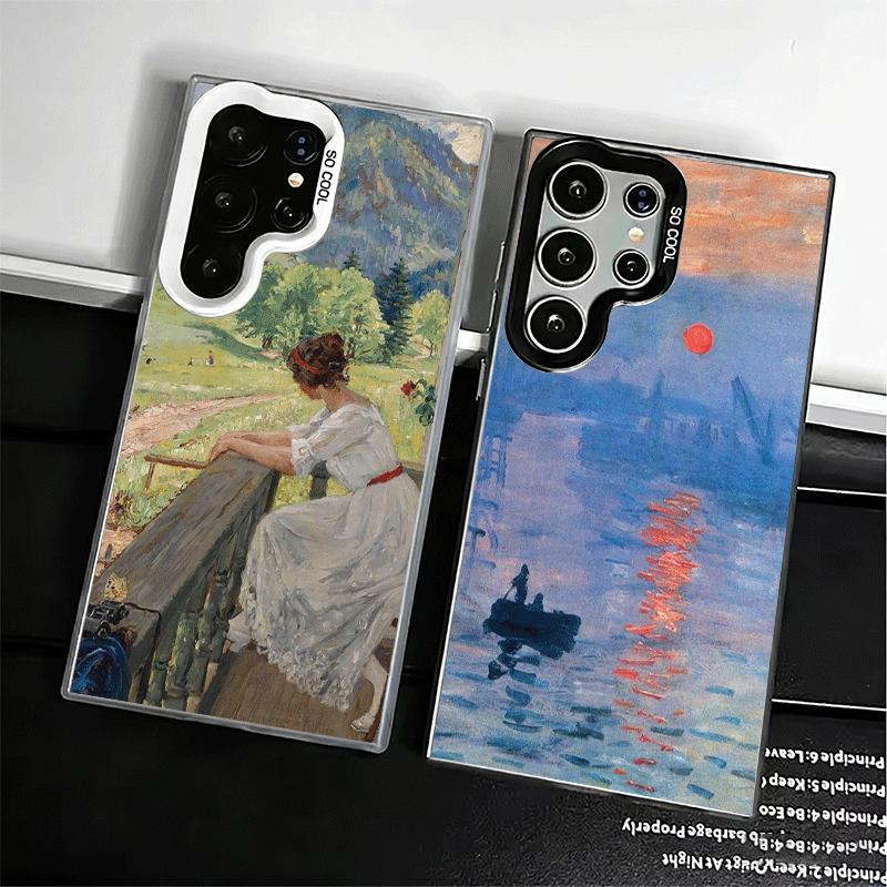Claude Monet Oil Painting Shockproof Phone Case for Samsung Galaxy S26 Edge S25 Ultra S24 FE S23 Plus S21 Cover Anti Fall Fundas