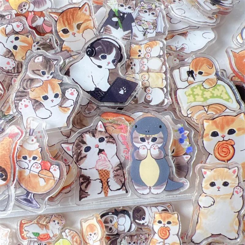 1Pc Acrylic Exquisite Bag Pin Petite Badge Cartoon Cat Brooch