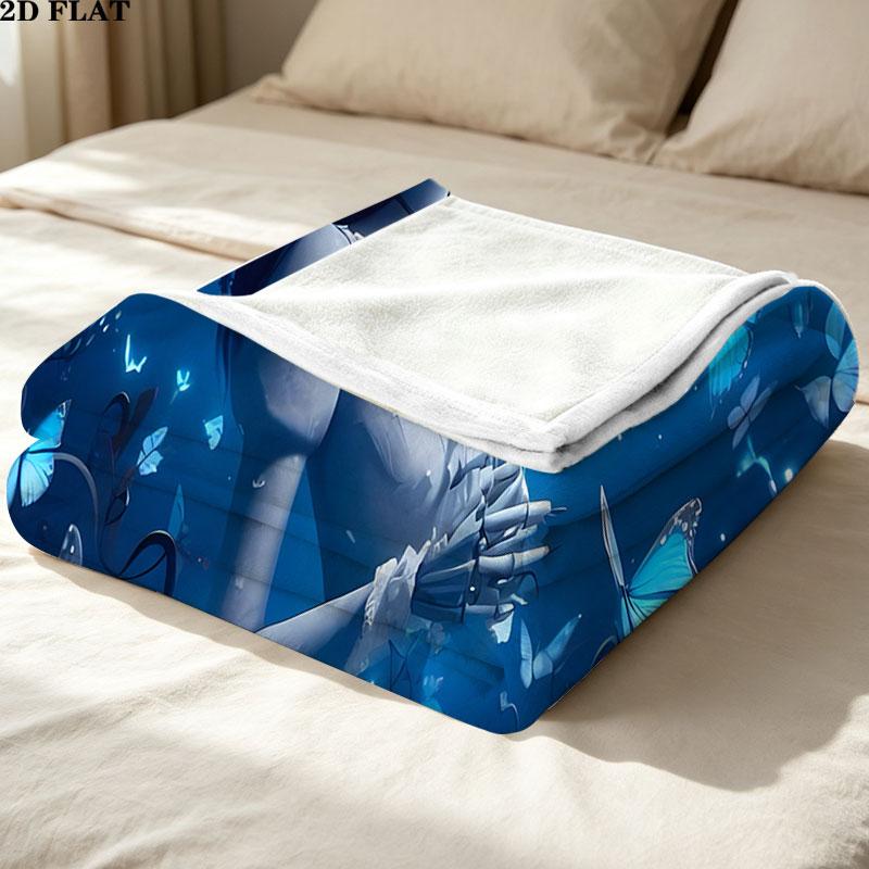 1 Stück Leichenbraut Muster Flanelldecke Geeignet für Alle Jahreszeiten Für Heimdeko Wärme Und Komfort Geschenke Feiertagsgeschenk