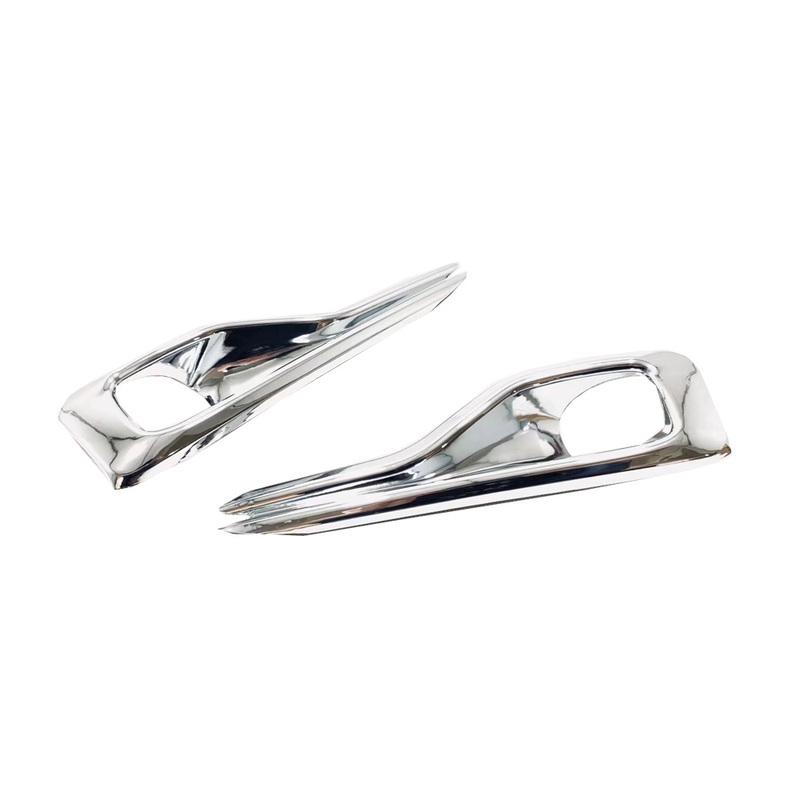 For Ford Focus     Car Styling Eyebrow ABS Chrome/Carbon Fiber Cover Trim Head Front Fog Light Lamp Frame 2PCs