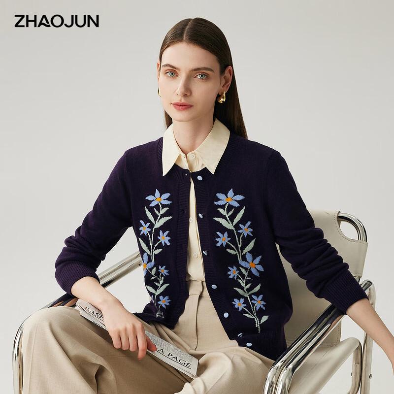 

Женский кардиган из 100% кашемира с круглым вырезом M