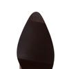Fashion Kaky's New Pointed Cow Tied Leather Thick Heel Medium Heel Large Women's Slippers, Wrapped Half Slippers, Muller Shoes