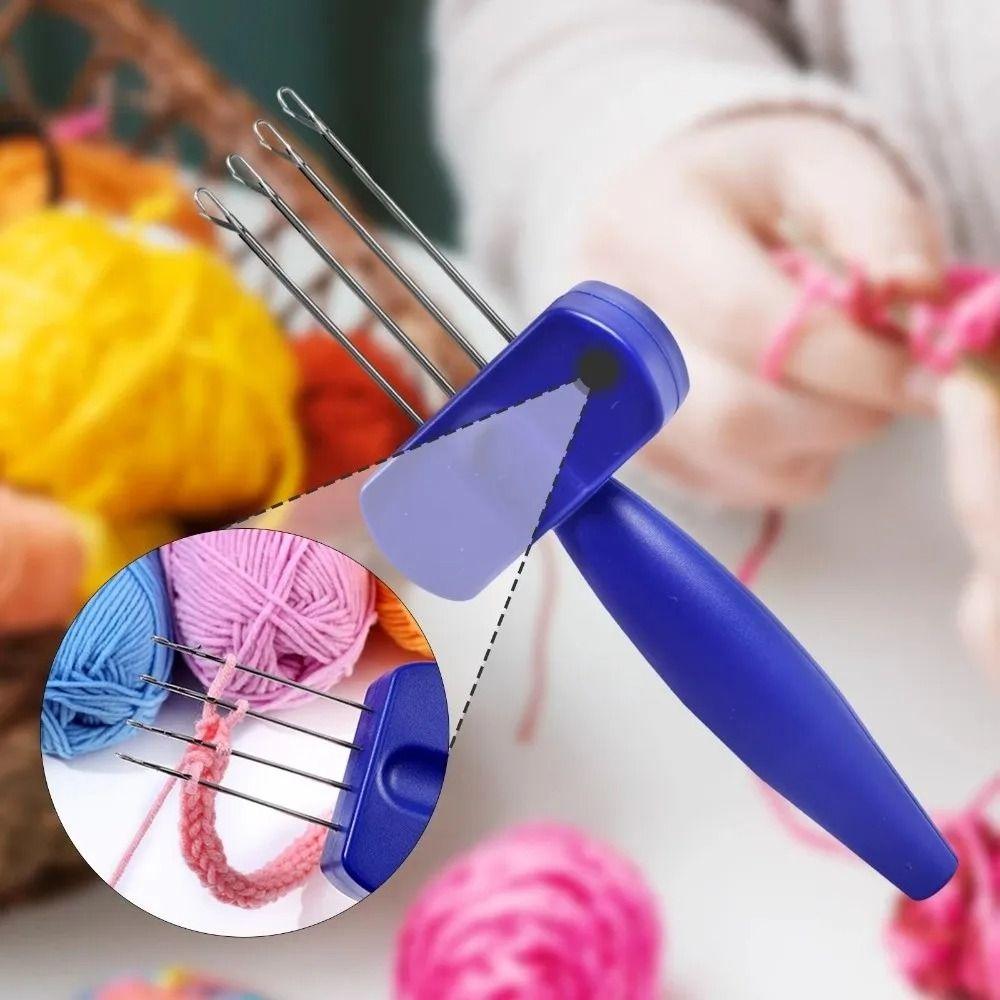 3/4 Needle Knitting Needle Ergonomic Handle Cord Knitting Tool Crochet Hook Tool  Edging