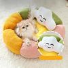 Warm Enclosed Pet House Flower Shape Cat Bed for Indoor Cats Cozy Winter Dog Cushion Soft Plush Comfortable Pet Nest for Small Animals