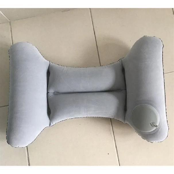Inflatable Travel Nursing Waist Pillow, Blow Up Lumbar Body Back Support Pillow for Airplane Long Flight Journey Travel Airplane