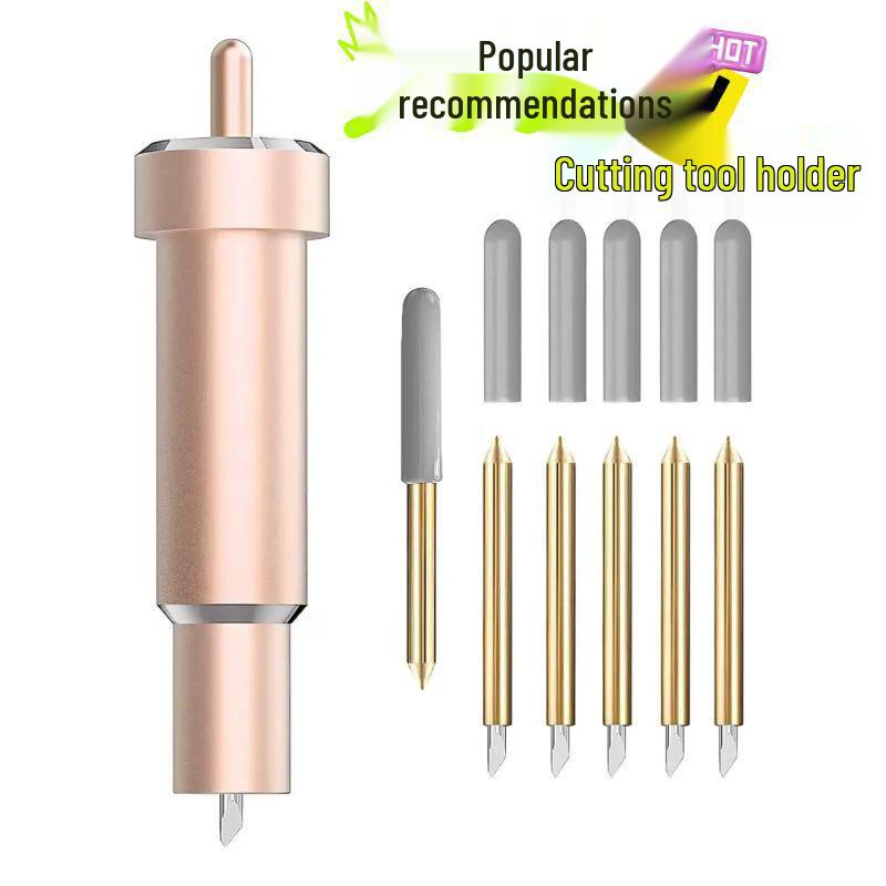 

Cricut Explore Air Deep Cut Tool Holder Housing Gold Holder + 5x 45° Blades золотой