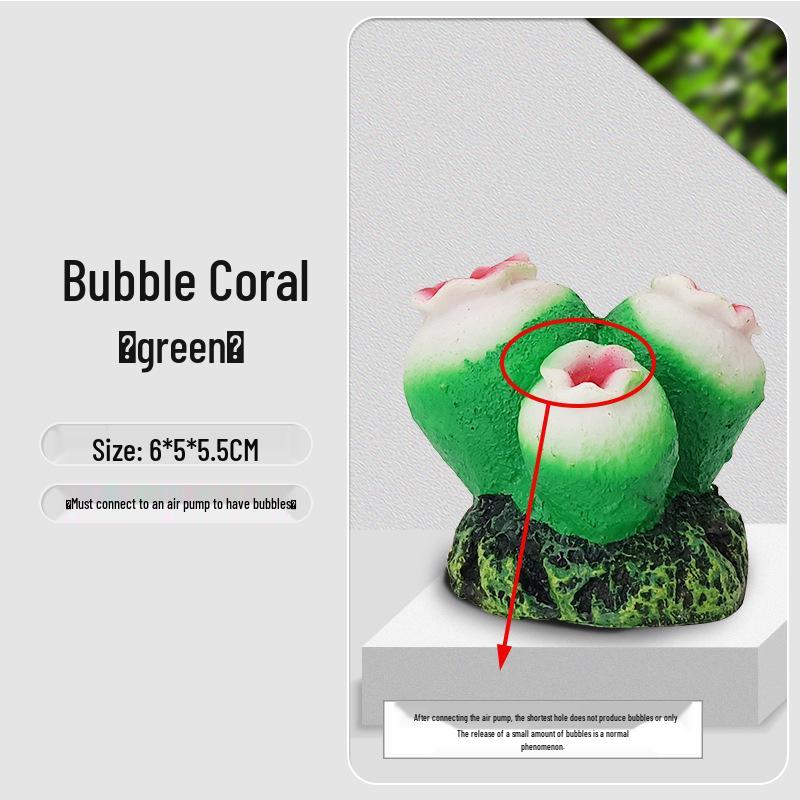 Aquarium Scenery Bubble Stone: Volcano, Pearl, Shell, Coral Décor & Oxygenator