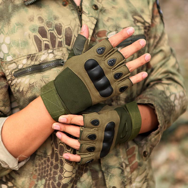 Mănuși tactice unisex cu degete complete și jumătate pentru exterior, pentru ciclism, sport și antrenament militar