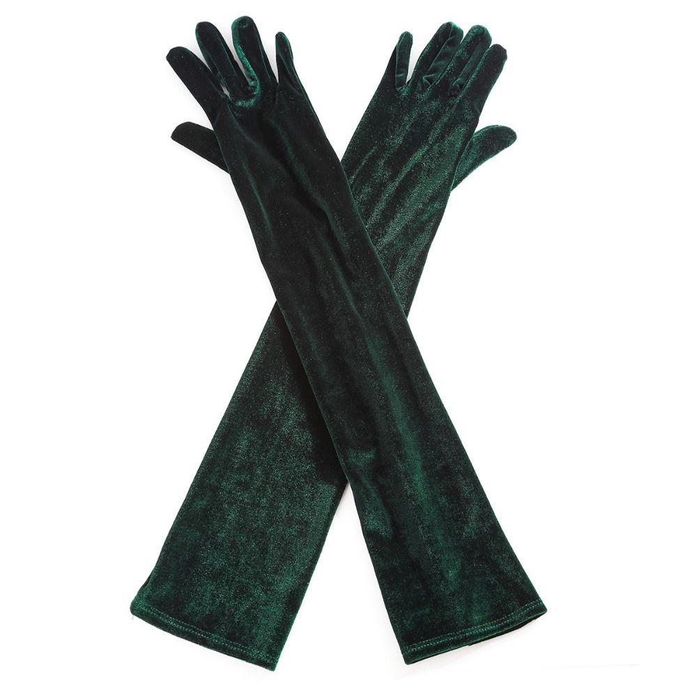 Einfarbige Damen-Flauschhandschuhe Elegante Abendkleidhandschuhe Etikettehandschuhe Partyzubehör