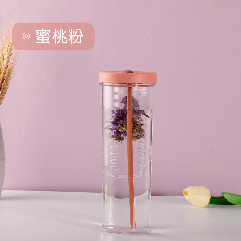 Juice cup bottle water cup plastic water cup lemon cup Internet celebrity cup Nordic ins wind straw cup 700ml