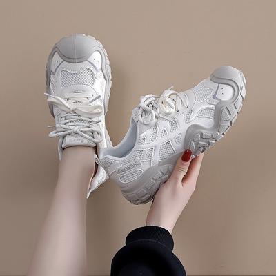 Platform Dad Shoes Women's Ins Outdoor Casual Shoes Spring New Mesh Versatile Sports Running Shoes