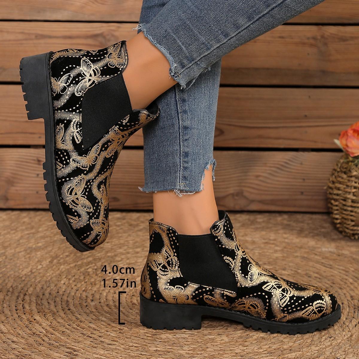 

Ботинки Мартина большого размера с принтом для женщин, новые осенне-зимние, в европейском и американском стиле, ботинки Челси для женщин 43