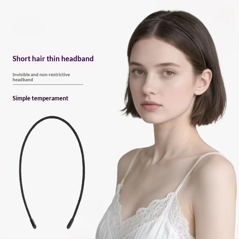 Ultra Thin Invisible Headband No Dent Non-Slip Elastic Hair Hoop Painless Lifting Hairbands For High Ponytail Slim Face Design