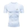 Flame Design Men Sports T-shirt Training Fitness Compression Workout T-Shirt Rashguard Sports Men's Short Sleeve Rashguard