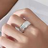99 Sterling Silver Woven Men's Rotating Index Ring - Large Size, Ethnic Style, Personalized Trendy Design