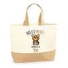 Tote Bag - PLANETEE - Eve Down the Bear's Paws - Jute - Beige - Printed In France