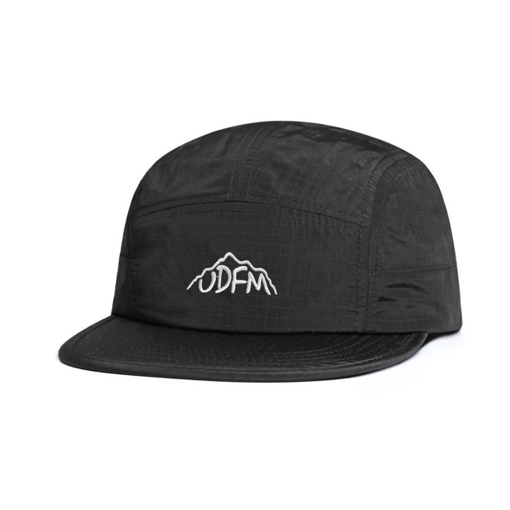 5 Panel Short Brim Letter Embroidered Baseball Cap, Mesh Quick‑Dry Solid Hat For Men Women Outdoor Sports Fashion Headwear
