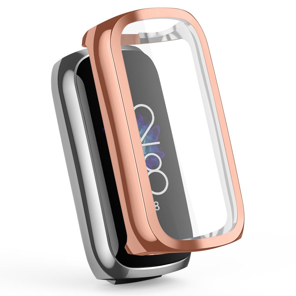 Protective Case For Fitbit Luxe Full Screen Protector Cover Smart watch Bumper Soft TPU Plating Durable Case Shell Accessories