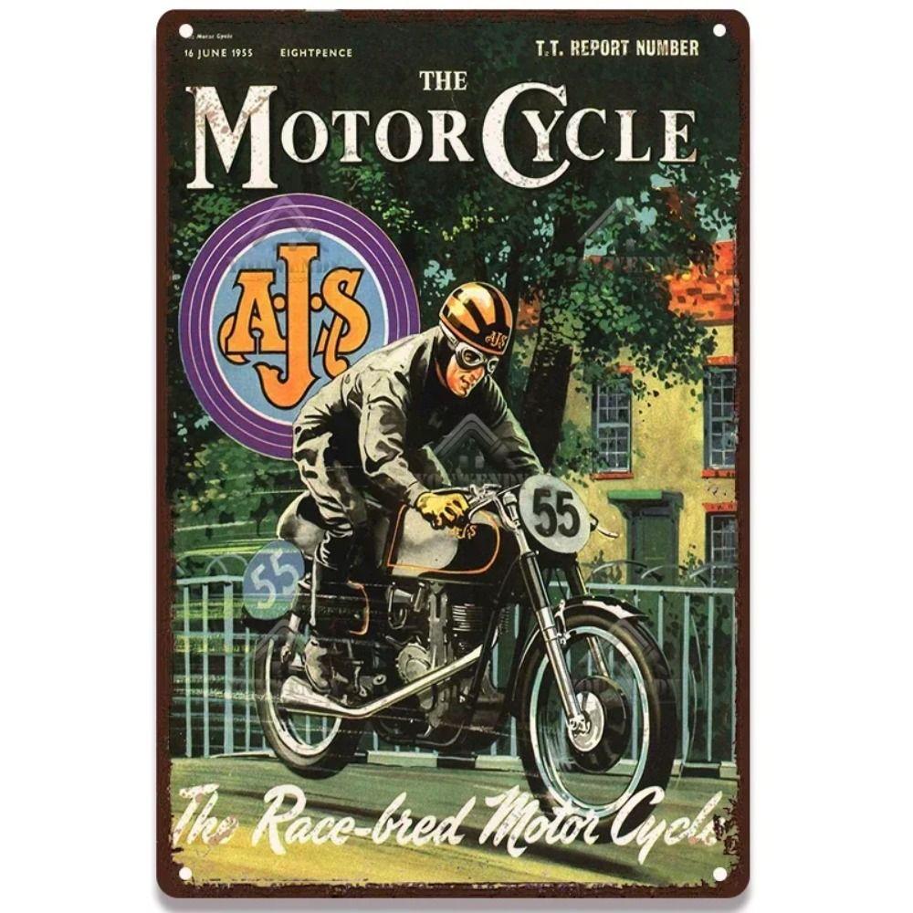 Scooter Metal Wall Art, Retro Moped Poster Sign 20x30cm