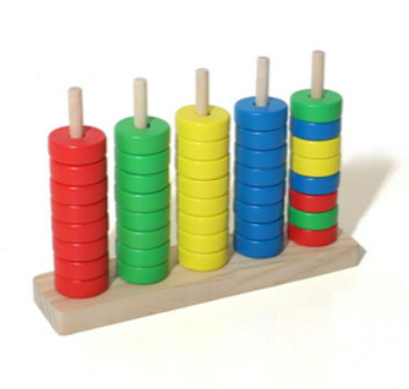 Colorful Wooden Beaded Counting Frame – Educational Toy for Early Learning