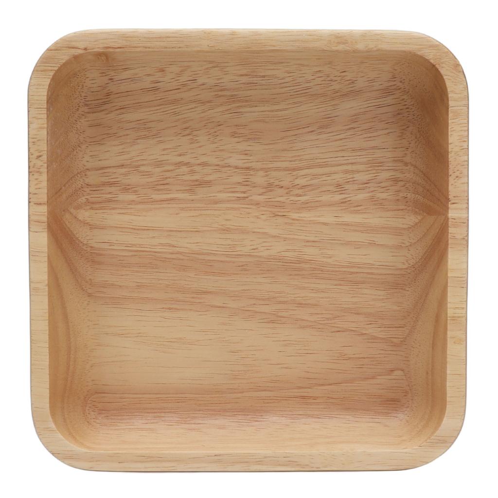 Wood Salad Bowl Square Thicked Simple Food Rice Salad Bowl Kitchen Tableware for Restaurant18cm / 7.1in