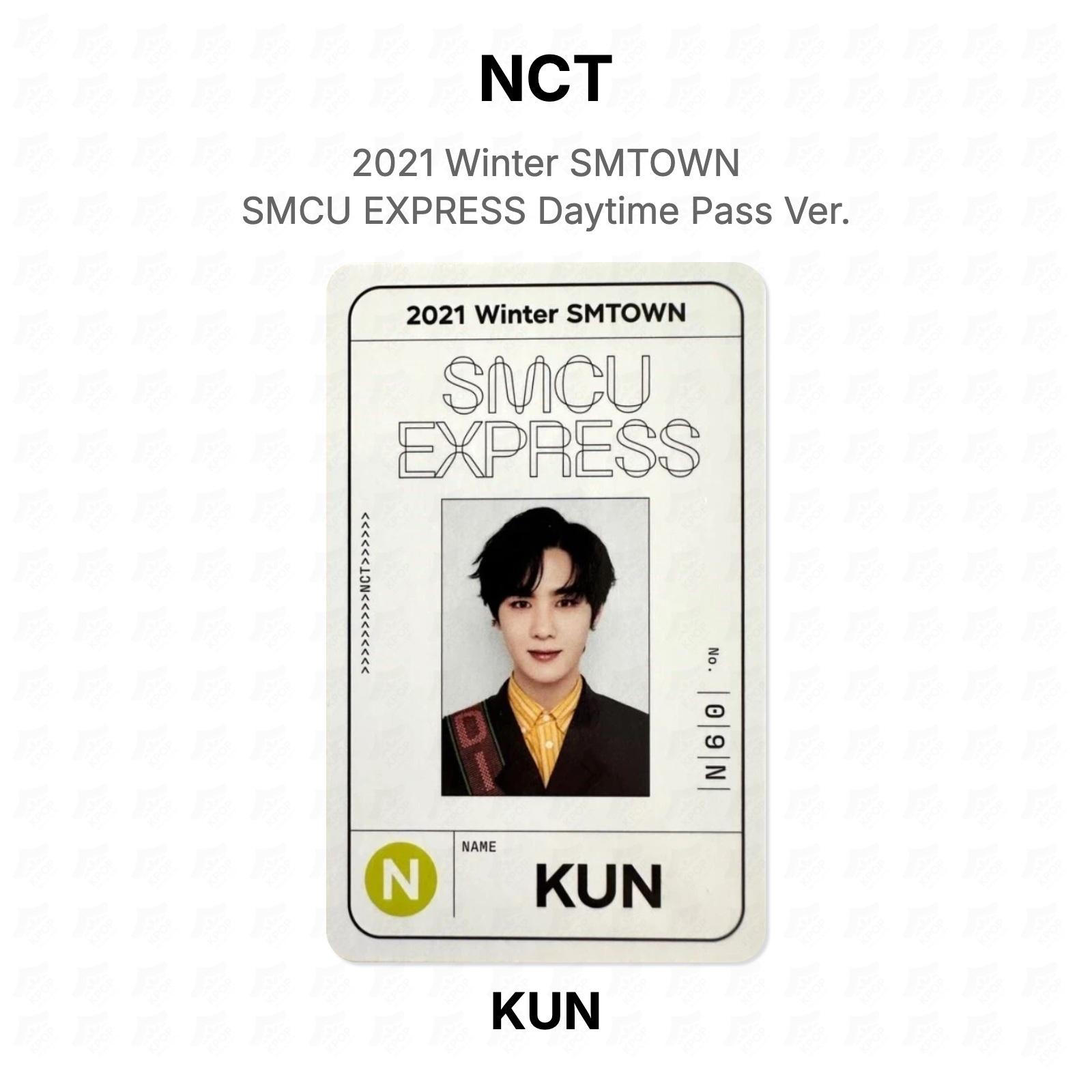 NCT 2021 Зима SMTOWN : SMCU EXPRESS Дневной пропуск Вер. Официальная фотокарта KUN
