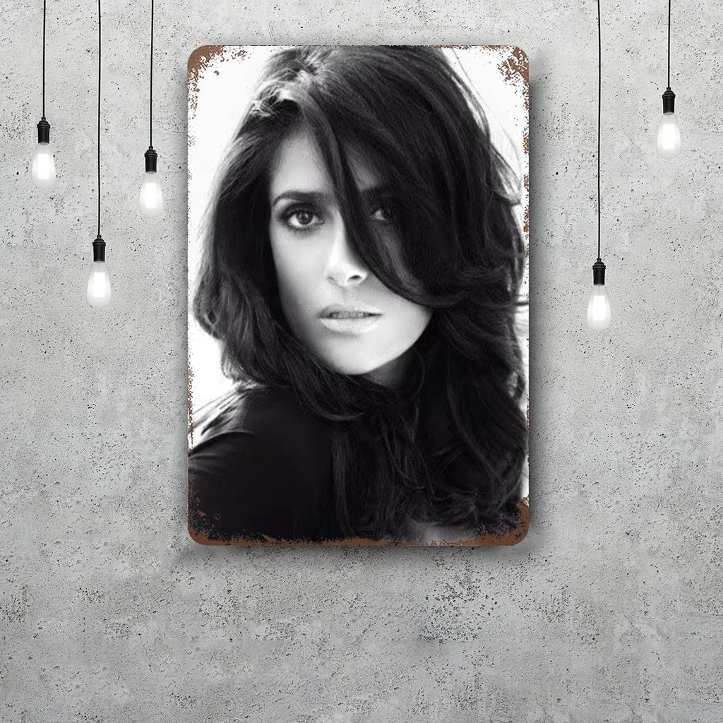 salma hayek Funny Bar Metal Sign Retro Plaque Vintage Sign Alcohol Drinker Pub Club Man Cave Kitchen Wall Decoration