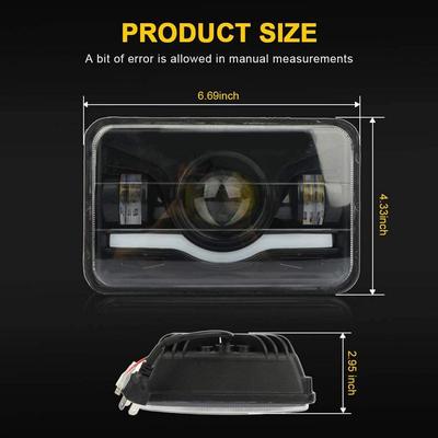 Hafif Kamyonetler ve Otomobiller için DRL'li Kare 5 İnç LED Far