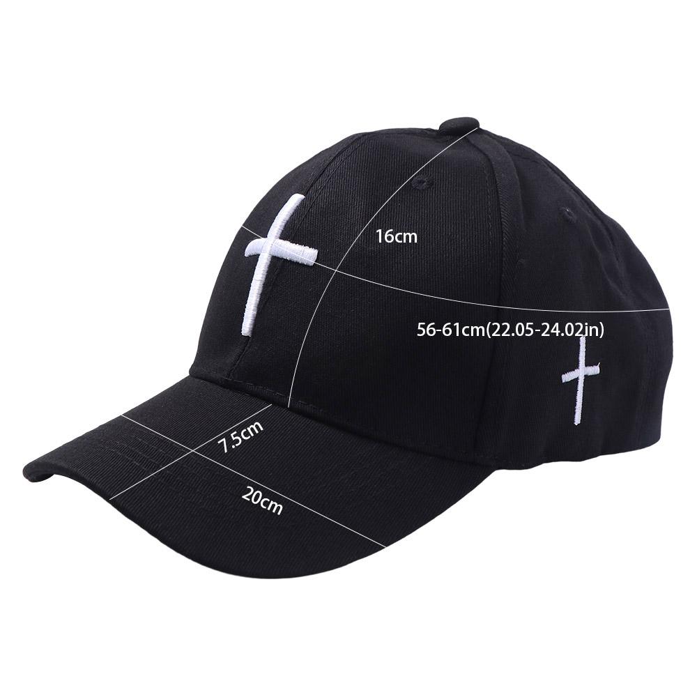 Casual Cross Baseball Cap Spring Duck Tongue Cap Versatile Cross Embroidered Hat  Outdoor