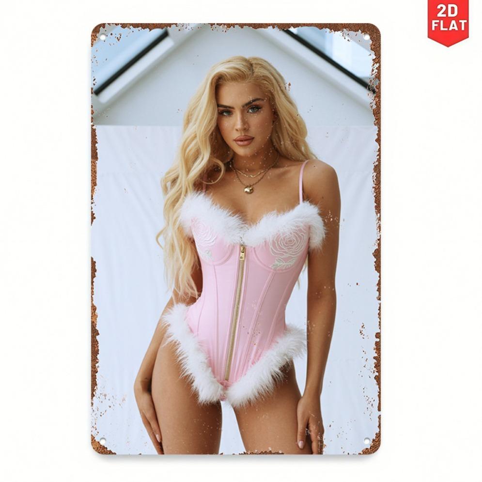 Металлический Настенный Декор Винтажный Плюшевый Декор Розовый Домашний Бар Офис Подарок