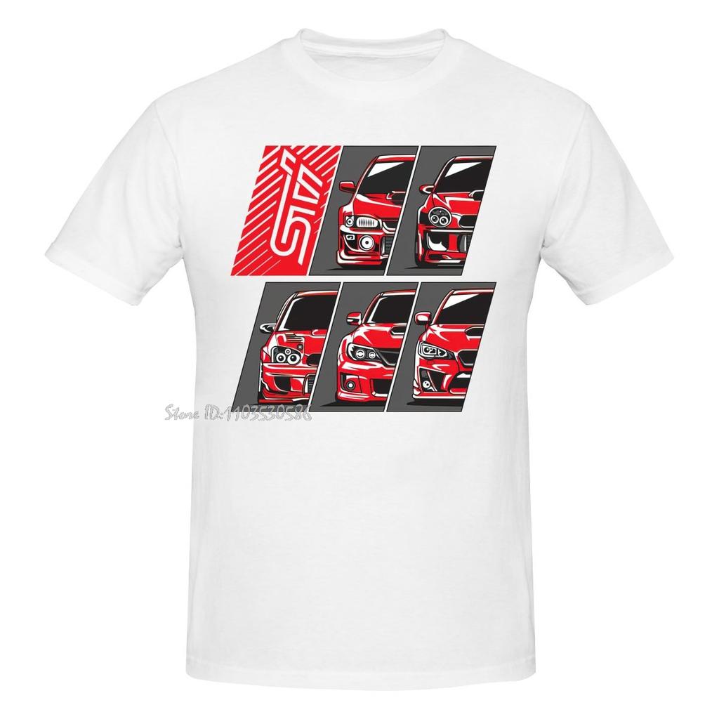 JDM STI Car Cotton Tshirt Summer Harajuku Streetwear Casual Oversized T-shirt Graphics FashionunisexClothing Unisex Tops Tees