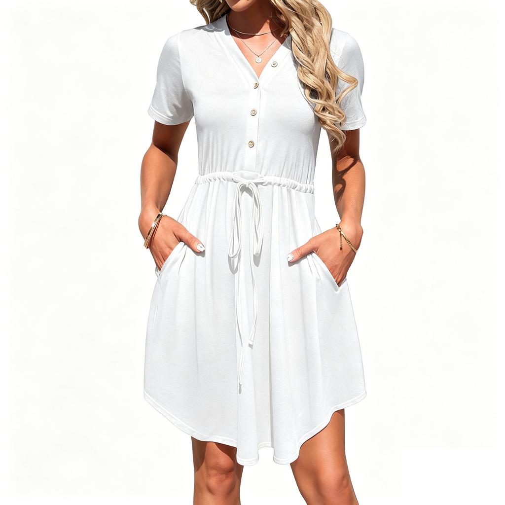 Women's Fashionable Casual -Color Dress