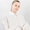 Cotton Detachable Pointed False Collar with Dot Detail for Commuting Layers, Casual Styling, and Daily Outfit Enhancement