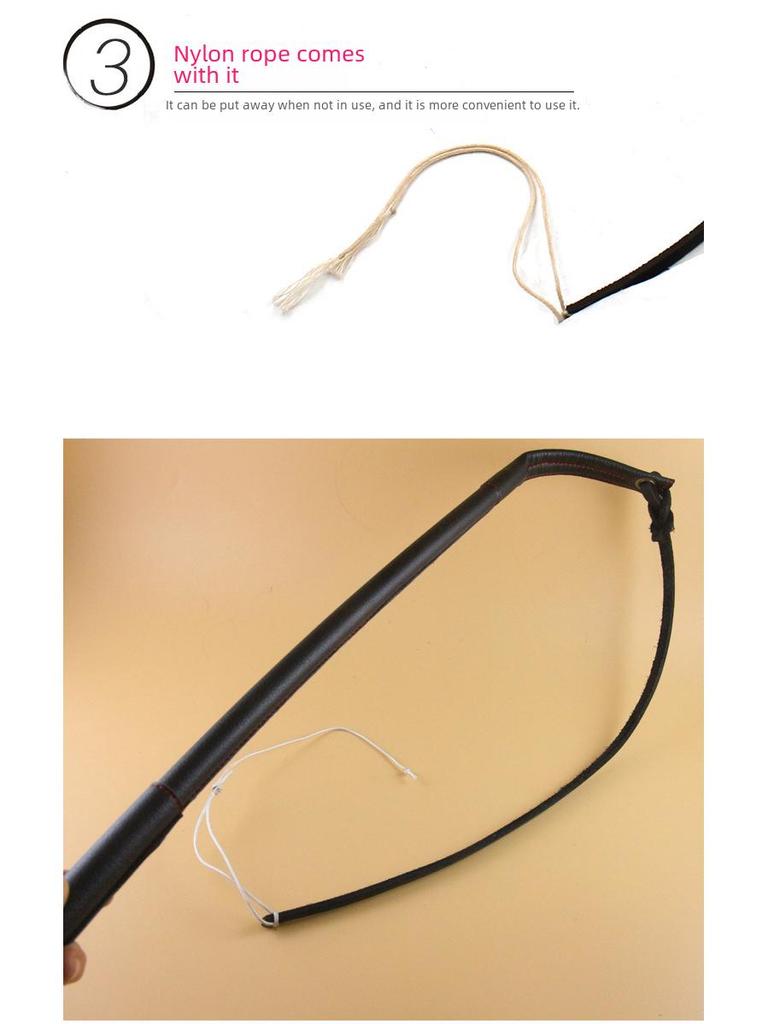 Bicz do szkolenia psów ze skóry bydlęcej dla owczarków niemieckich i psów pracujących