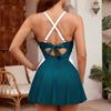 2025 New European and American One-piece Conservative Skirt Bikini Solid Color Splicing Swimsuit Female Slim Sexy Swimsuit