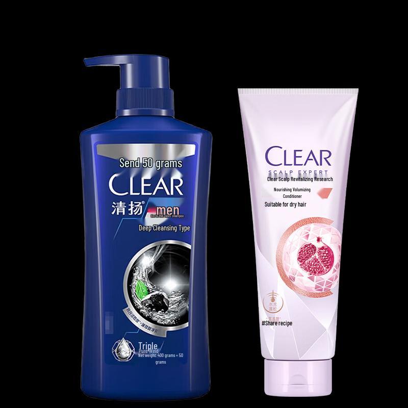 Clear Men Anti-Dandruff Deep Cleanse Shampoo & Fluffy Conditioner Set